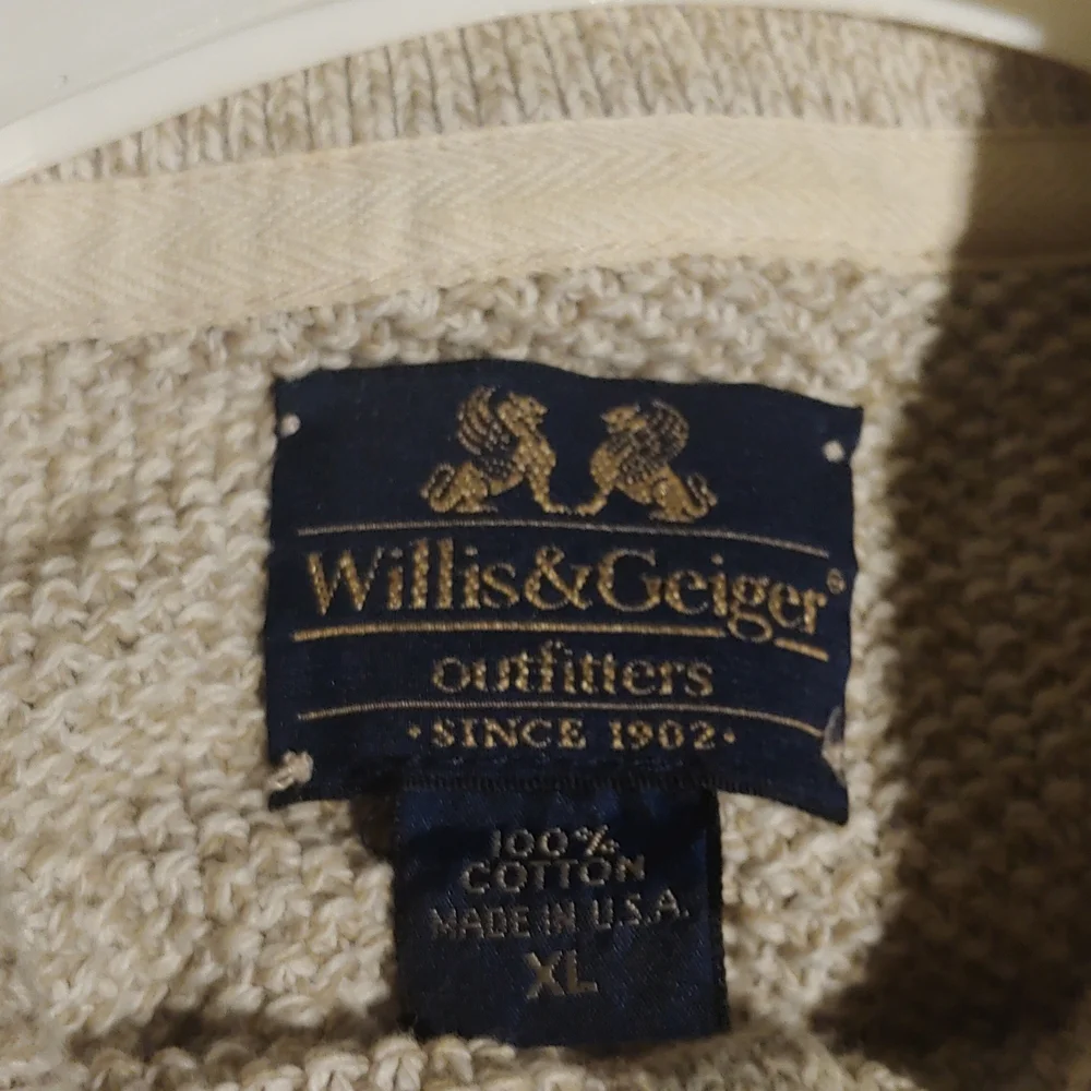 Vintage Willis & Geiger...high end sweater mn. sz.XL made in U.S.A. never wore - Picture 6 of 14